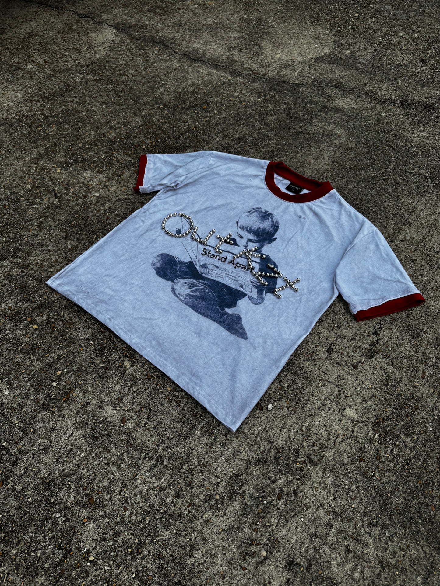 “Stand Apart” Tee - White/Red