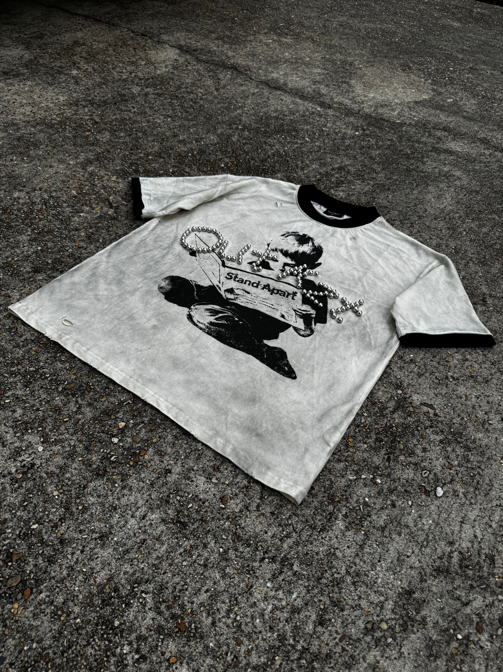 “Stand Apart” Tee - Bone/Black