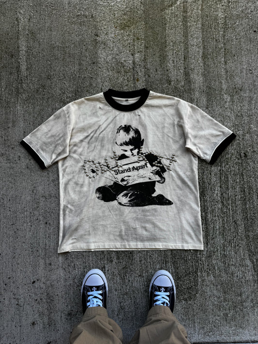 “Stand Apart” Tee - Bone/Black